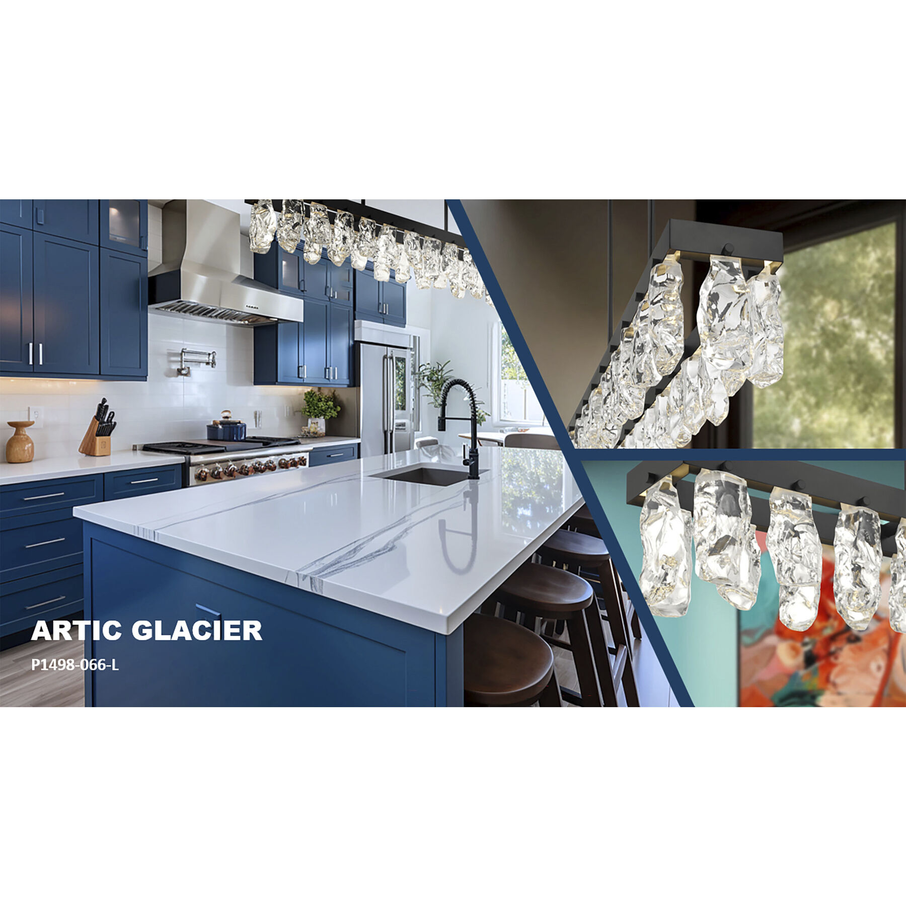 Artic Glacier LED 47.75 inch Coal Island Light Ceiling Light